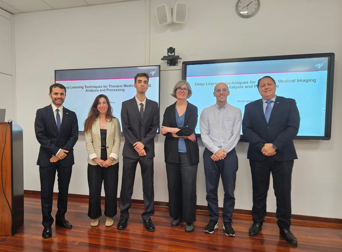 VARPA Group (@varpagroup) on Twitter photo "DEEP LEARNING TECHNIQUES FOR THORACIC MEDICAL IMAGING ANALYSIS AND PROCESSING".
New Ph.D. in <a href="/VarpaGroup/">VARPA Group</a>.
Congratulations Dr. Daniel Iglesias Morís and his supervisors <a href="/M_OrtegaHortas/">Marcos Ortega Hortas</a> <a href="/jnovobujan/">Jorge Novo Buján</a> #AI #Health "DEEP LEARNING TECHNIQUES FOR THORACIC MEDICAL IMAGING ANALYSIS AND PROCESSING".
New Ph.D. in <a href="/VarpaGroup/">VARPA Group</a>.
Congratulations Dr. Daniel Iglesias Morís and his supervisors <a href="/M_OrtegaHortas/">Marcos Ortega Hortas</a> <a href="/jnovobujan/">Jorge Novo Buján</a> #AI #Health