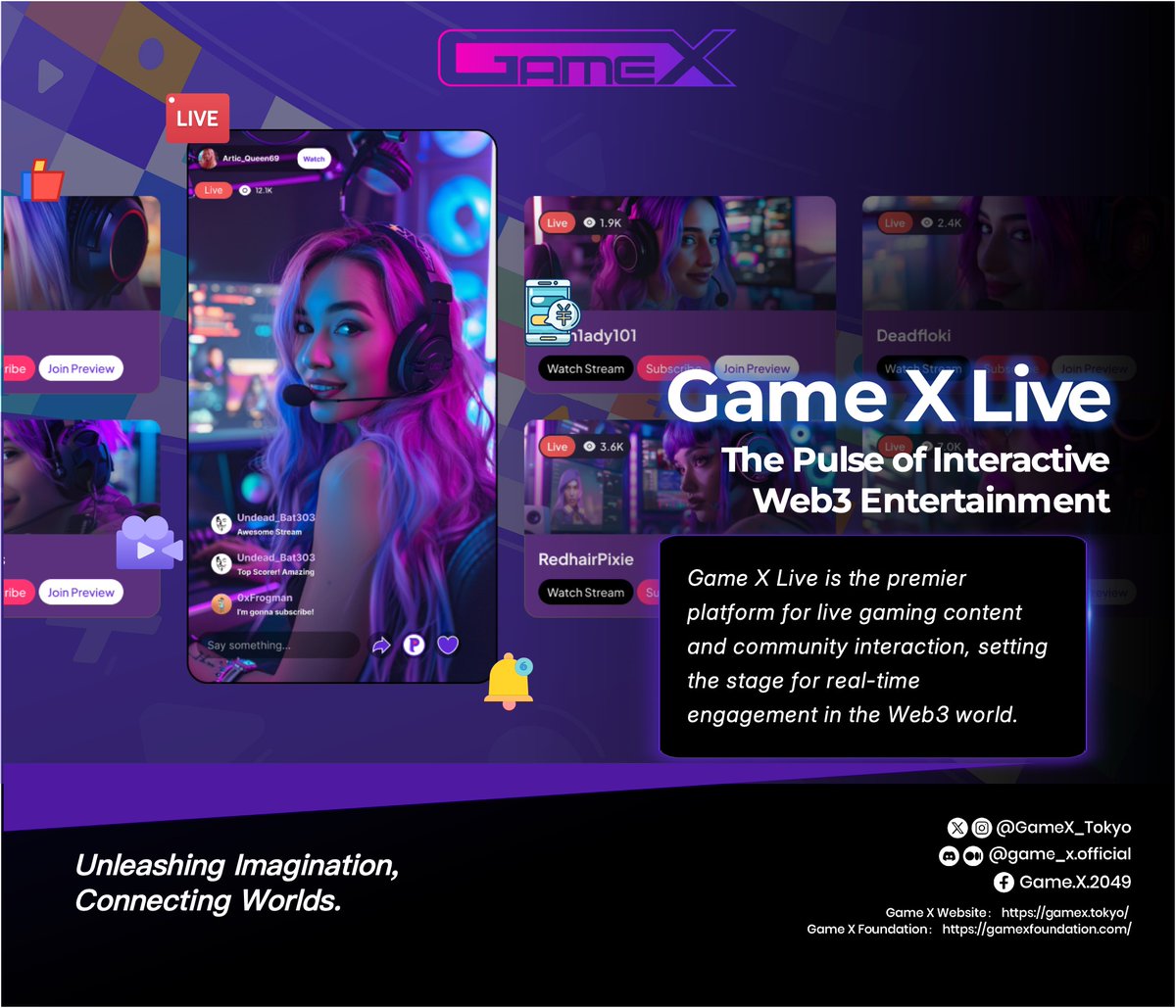 GameX_Tokyo's tweet photo. 🎥 Game X Live: Where gamers stream, chat, and occasionally forget to eat. 🍕🎮
Web3 just got way more fun (and interactive).
Come for the game, stay for the chaos. 😎✨
👉 https://t.co/7e3CnUYmZ5
#GameXLive #Web3Entertainment #StreamingReinvented https://t.co/QpPvheNyjY