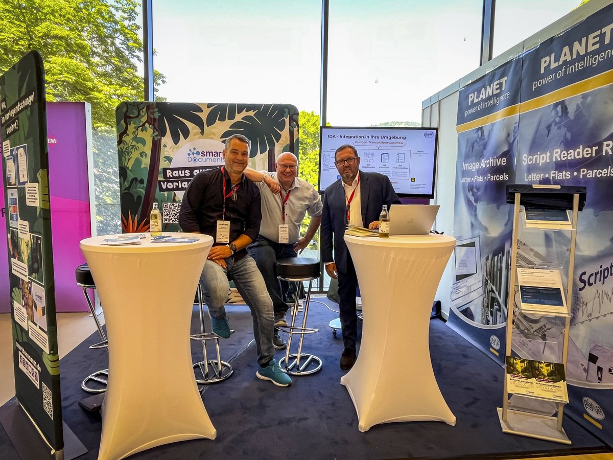 SmartdocumentsD's tweet image. 🚀 Was für ein Auftakt! Gemeinsam mit PLANET Solutions GmbH feierten wir unsere Premiere bei der renommierten #DOXNET e.V. Fachkonferenz – mit Erfolg! Unsere Mission: „Gemeinsam 🤝 für effizientes #Dokumentenmanagement“.

shorturl.at/7mNmf