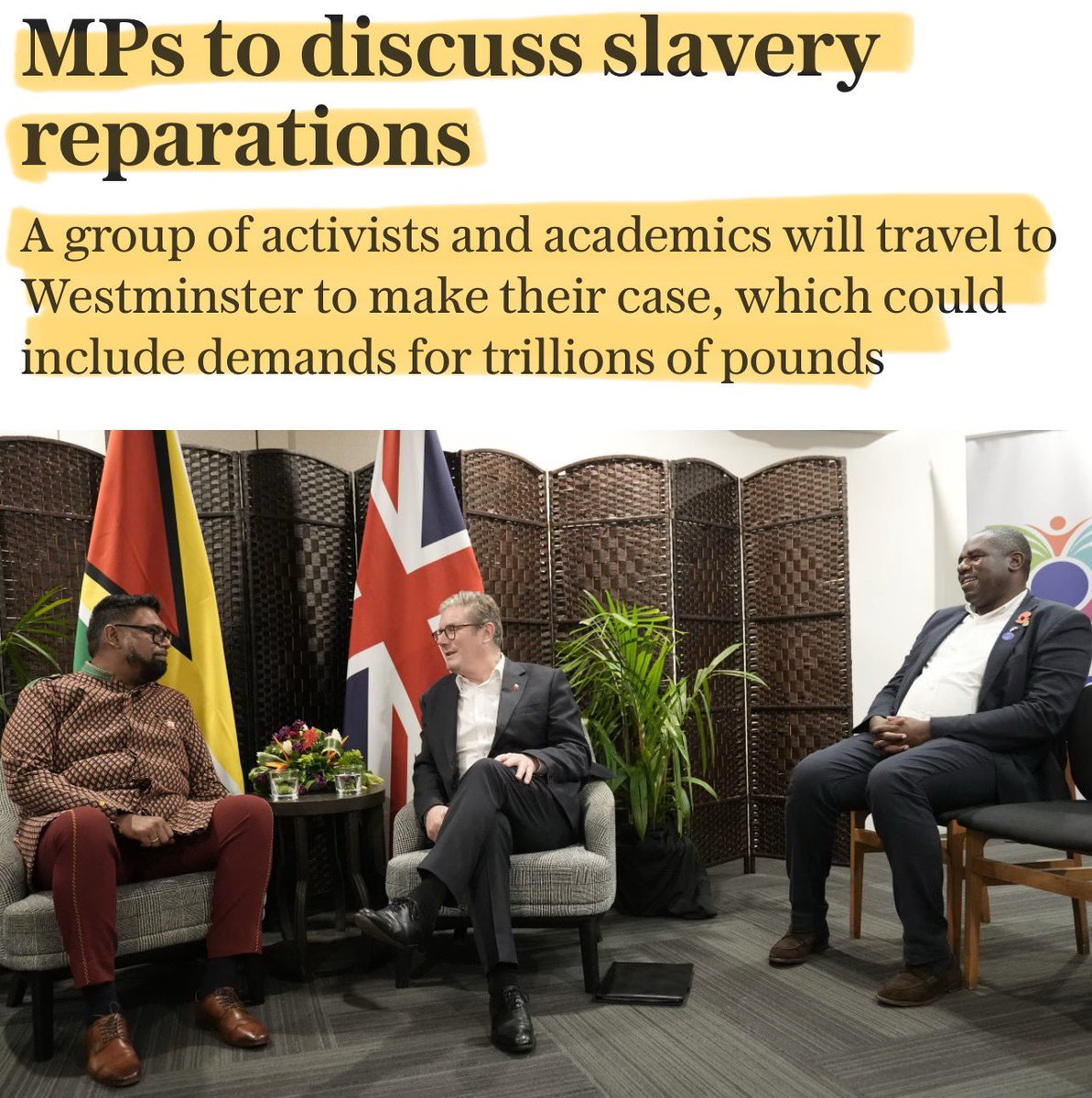 MPs - I don’t think it’s too much to expect MPs to work in the best interests of the UK, for UK citizens and to do their very best for OUR country.

With that in mind …. how is it in the best interests of the UK for Bell Ribeiro-Addy, Labour MP — who heads the all-party