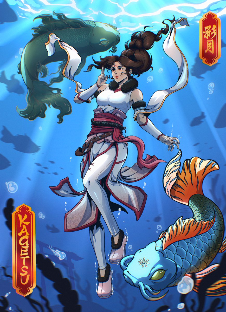 GM! Start your day with full-on GKOI vibes in this stunning debut by Havoc! Kagetsu in perfect harmony with nature, chilling with two majestic Koi✨

Shoutout to <a href="/230havoc/">HAVOC 🐲</a> for the art and drop a❤️if you feel the vibes🌊

⛩️Journeys Begin <a href="/gkoiart/">GKOI</a> 
#GKOI #FanArt #NFTArena