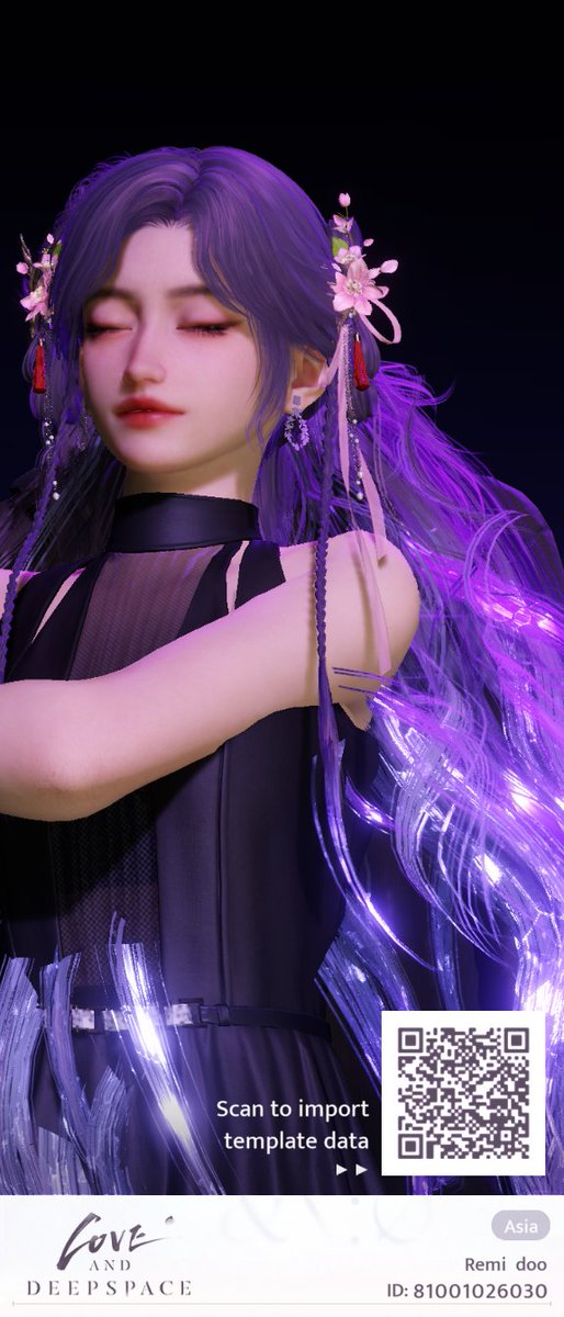 Remidoo24's tweet photo. Try QR pose lemurian sea god hair😍✨

#qrpose
#LoveandDeepspace https://t.co/h6fED7CkSt