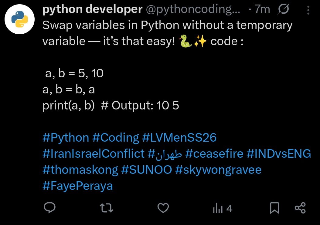 pythoncodedev tweet picture