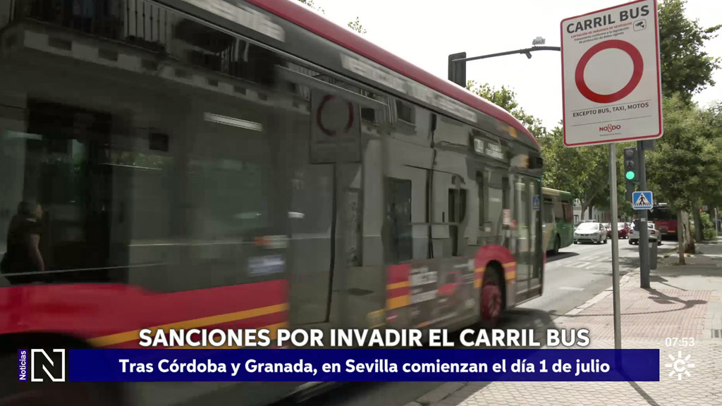 Sevilla sancionará a los vehículos particulares que invadan el carril bus

La capital estrena el próximo 1 de julio un nuevo sistema de cámaras en los carriles bus para  sancionar a los vehículos no autorizados

🌐 csur.red/QjuJ50WfUtA