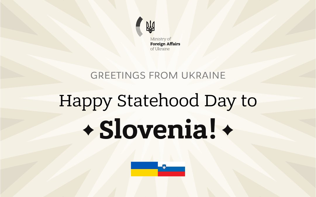 MFA of Ukraine 🇺🇦 (@mfa_ukraine) on Twitter photo 🇺🇦🇸🇮 Heartfelt congratulations and best wishes to the people of Slovenia and our colleagues at <a href="/MZEZ_RS/">MFEA Slovenia</a> on Slovenia’s Statehood Day!
Ukraine and Slovenia are united by shared values, mutual respect, and strong solidarity in the face of common challenges.
We highly appreciate 🇺🇦🇸🇮 Heartfelt congratulations and best wishes to the people of Slovenia and our colleagues at <a href="/MZEZ_RS/">MFEA Slovenia</a> on Slovenia’s Statehood Day!
Ukraine and Slovenia are united by shared values, mutual respect, and strong solidarity in the face of common challenges.
We highly appreciate