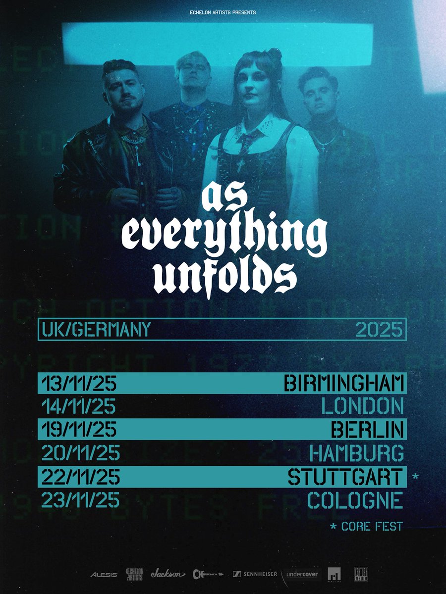 Tickets for our UK/Germany tour are NOW ON SALE 🖤

Don’t miss out - aseverythingunfolds.com/events