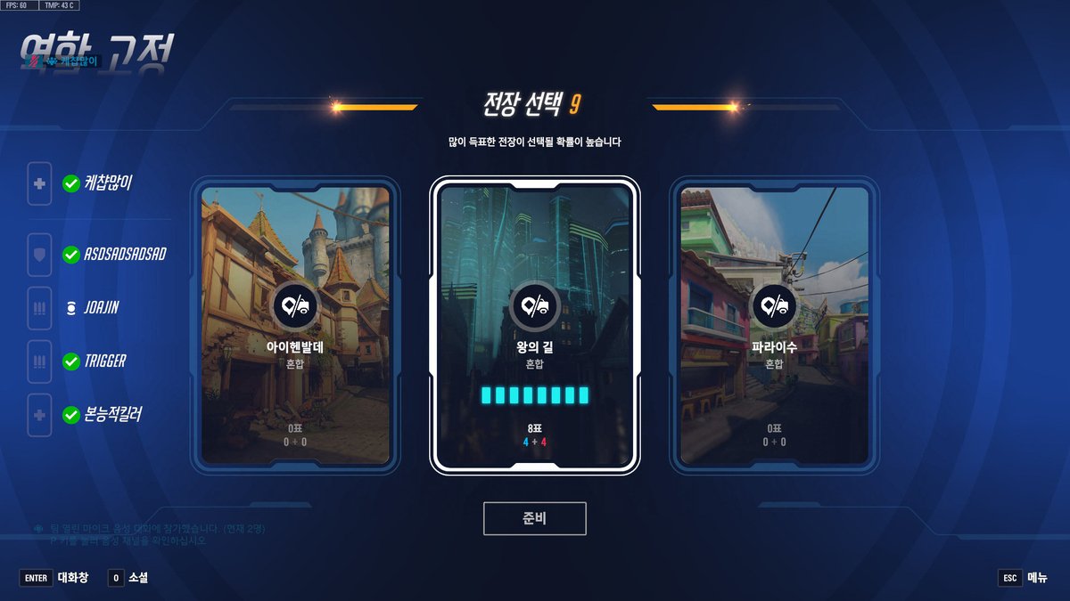 오버워치 유저들의 왕의 길 선호 현상에 대해 깊게 조사하고싶음