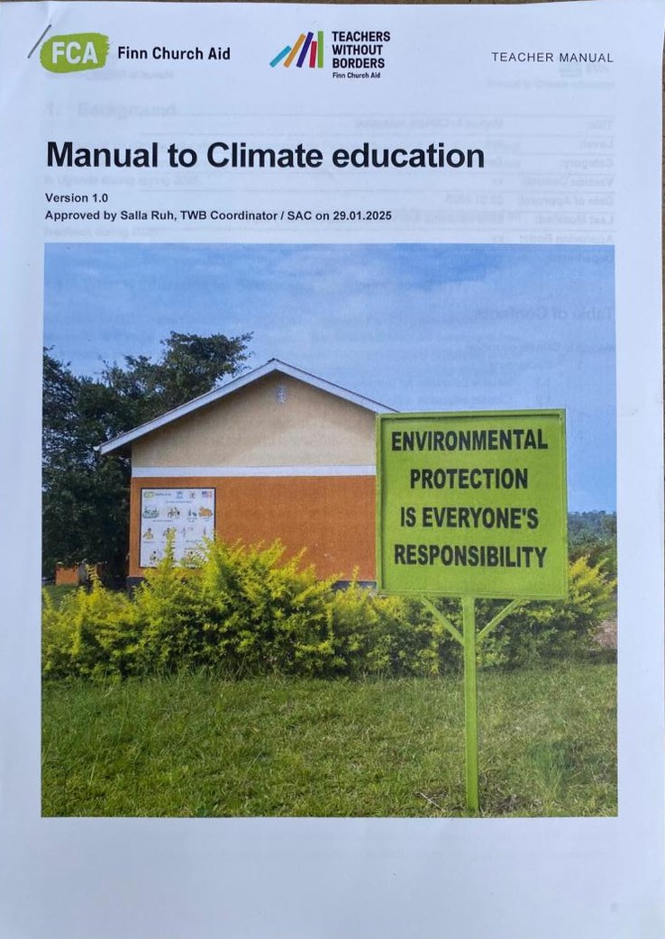 🌿 With support from <a href="/Opetilmanrajoja/">Opettajatilmanrajoja</a> (Teachers Without Borders, Finland), we’ve trained over 20 teachers in Kyangwali Refugee Settlement in climate education.

They are now championing climate action in their schools, helping learners understand climate issues &amp; take meaningful