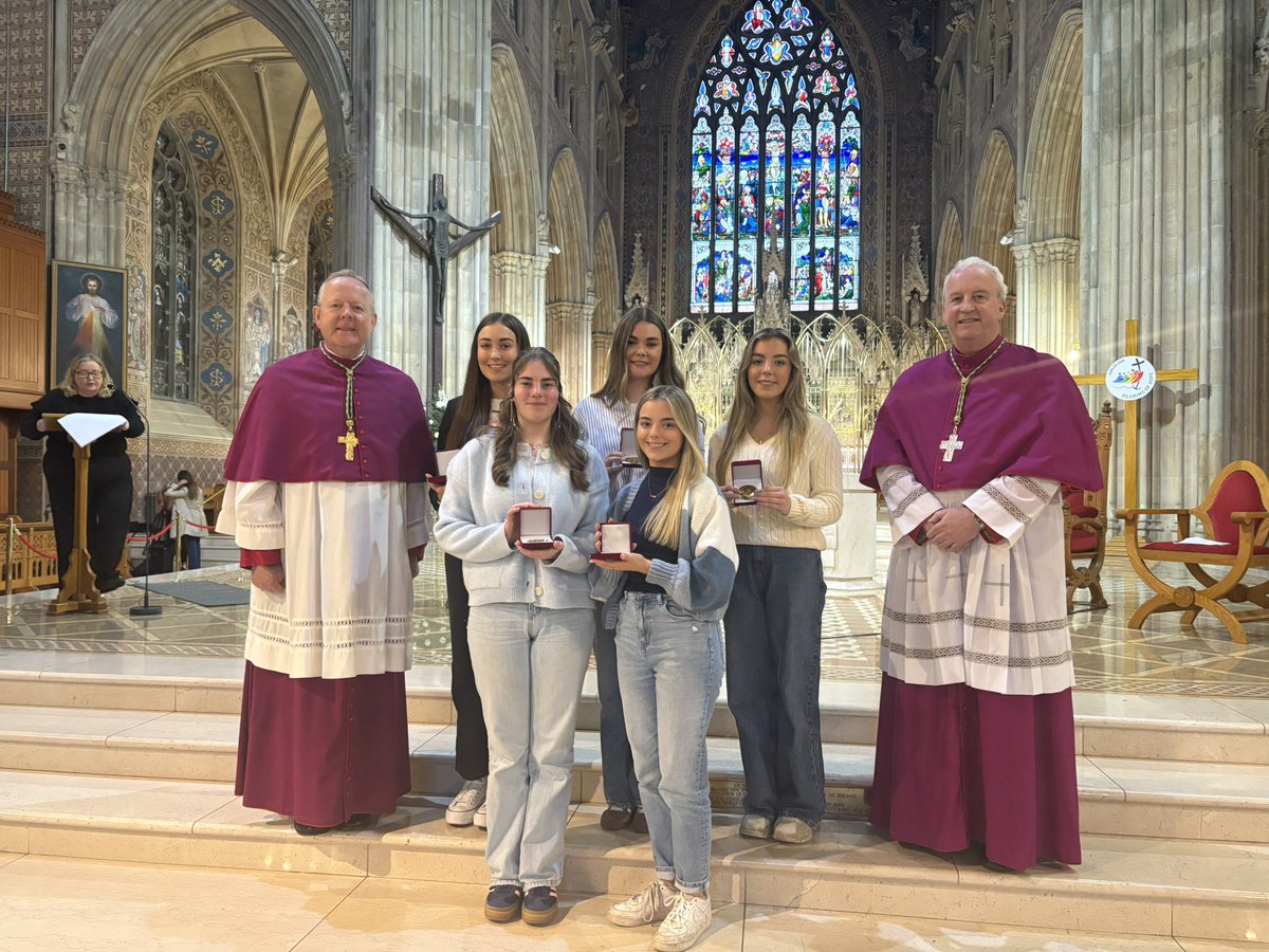 St Cat's Sixth Form (@stcatssixthform) on Twitter photo Congratulations to our five Year 14 students, Bridín, Cara, Hollie, Niamh and Sophie, who achieved their Gold Pope John Paul II Awards, presented by Archbishop Eamonn Martin and Bishop Michael Router in a special ceremony in St Patrick’s Cathedral. <a href="/stcatherines247/">stcatherinesarmagh</a> Congratulations to our five Year 14 students, Bridín, Cara, Hollie, Niamh and Sophie, who achieved their Gold Pope John Paul II Awards, presented by Archbishop Eamonn Martin and Bishop Michael Router in a special ceremony in St Patrick’s Cathedral. <a href="/stcatherines247/">stcatherinesarmagh</a>