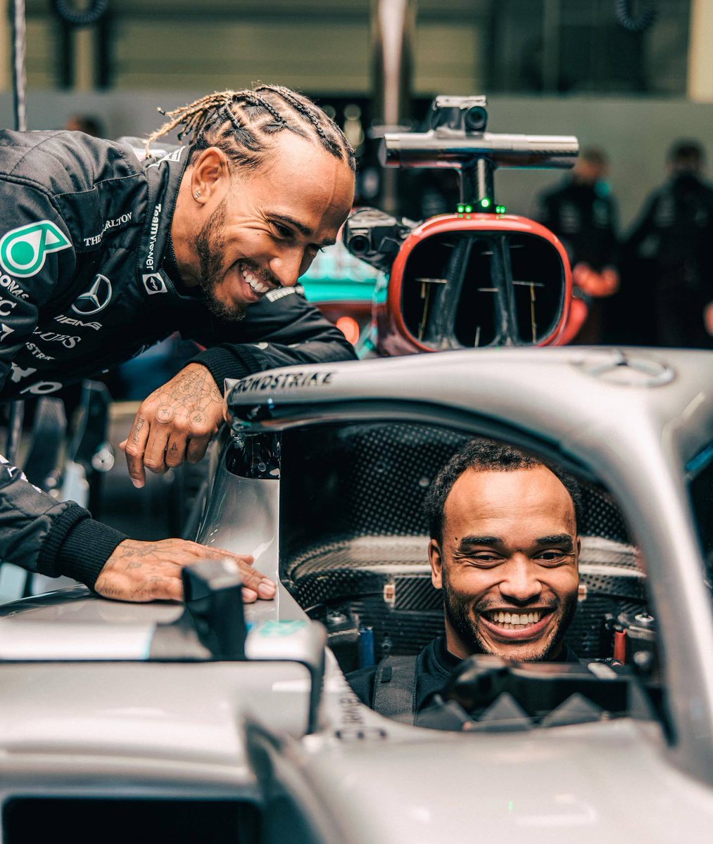 Lewis Hamilton and Nicolas Hamilton