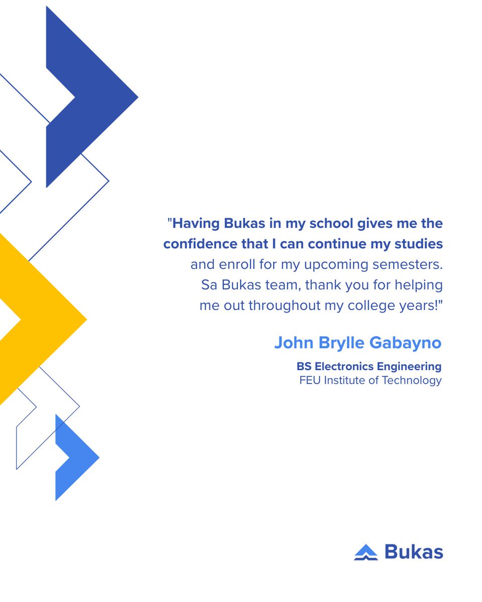 Kasama mo ang Bukas every semester hanggang grad! 🎓✨

Sa pag-aaral at pangarap, 'di ka alone. Keep going with a Bukas student loan. Visit bukas.ph today!

#SayoAngBukas #MoreThanJustALoan