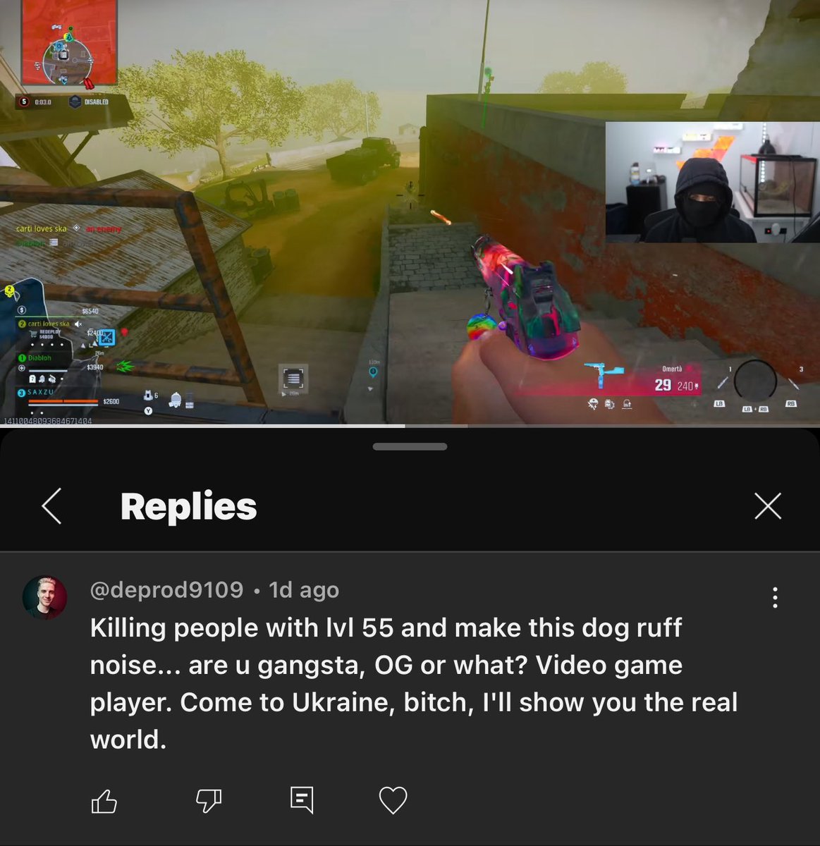 Nigga wants me to help fight the Russians 🫩