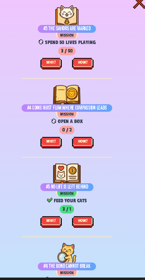 metaparu18's tweet photo. 🧭 3 missions down, 6 to go.
Feeding cats 🐾, spending lives 🕹️, and chasing coins 💰 — the Codex isn’t easy, but legends are never born easy.
On my way to earn the $TAILS Guard badge.
#TokenTails #SaveACat #TAILSQuest
#TAILS #STAILS
@balkrishnan97 
@Samoff844 
@Nexaura7638. https://t.co/WbRMS9XYYJ