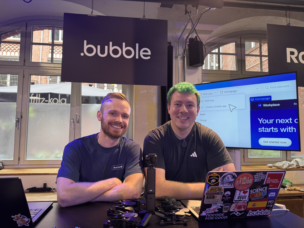 Sonia Toqqe (@sonia_toqqe) on Twitter photo How cool is the <a href="/bubble/">Bubble</a> swag at #BuildersKlub? 😲🔥
Look at those stickers! 😍
and even a cool fan for mobile devices! 📱🪭 (only for real fans! You need to answer a question first ☺️)
We’ve definitely leveled up, and not only as devs!
If you’re in #Berlin, make sure to stop How cool is the <a href="/bubble/">Bubble</a> swag at #BuildersKlub? 😲🔥
Look at those stickers! 😍
and even a cool fan for mobile devices! 📱🪭 (only for real fans! You need to answer a question first ☺️)
We’ve definitely leveled up, and not only as devs!
If you’re in #Berlin, make sure to stop