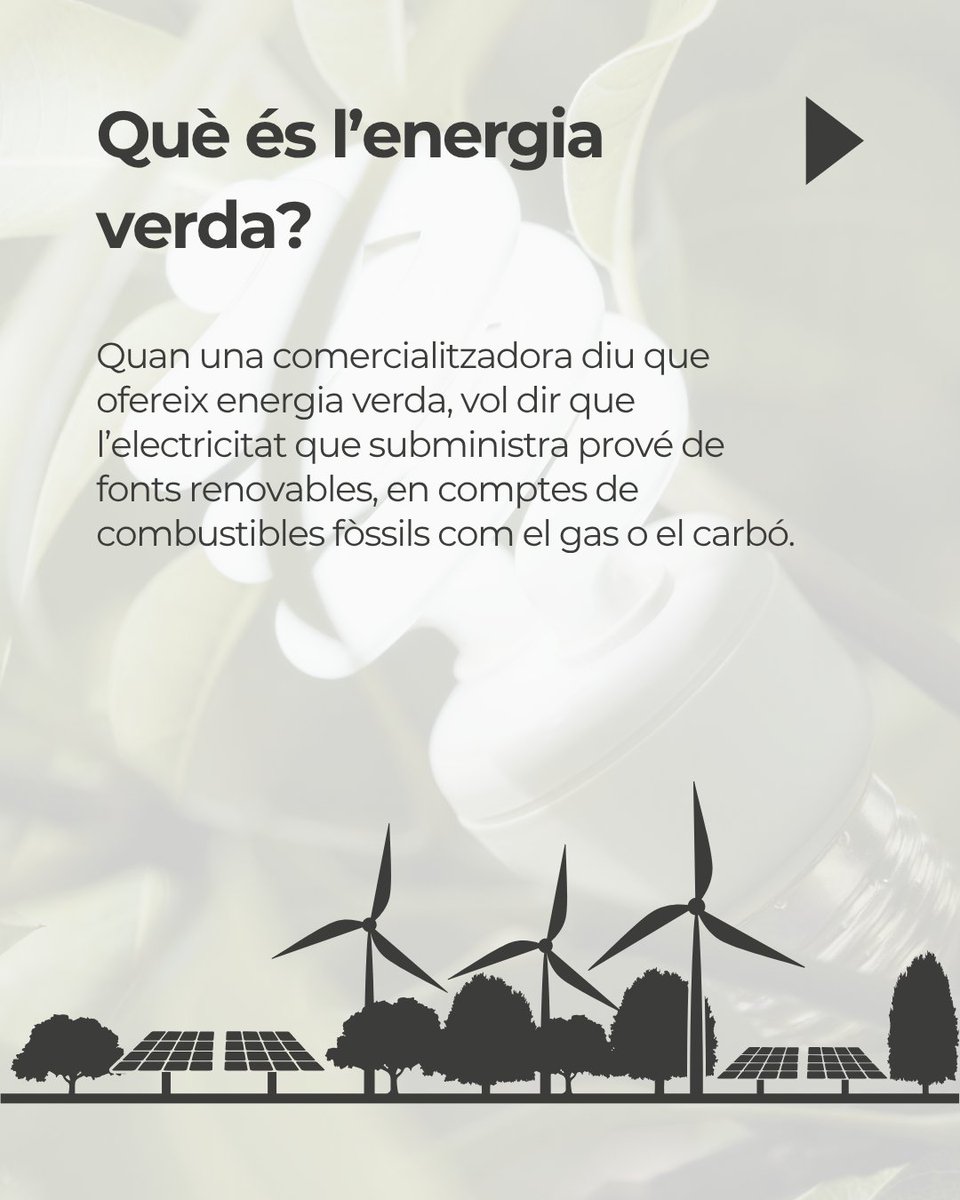 GiDomus's tweet image. 🌱 Què és l’energia verda? ⚡♻️

És l’energia obtinguda a partir de fonts renovables i sostenibles, que no esgoten els recursos naturals i no generen emissions contaminants. És una alternativa neta i respectuosa amb el medi ambient.