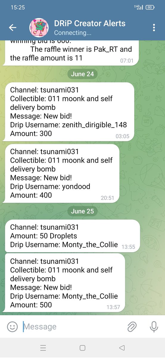 Thank you for the bids on <a href="/drip_haus/">DRiP 💧</a> .. it lighten my day, fosho