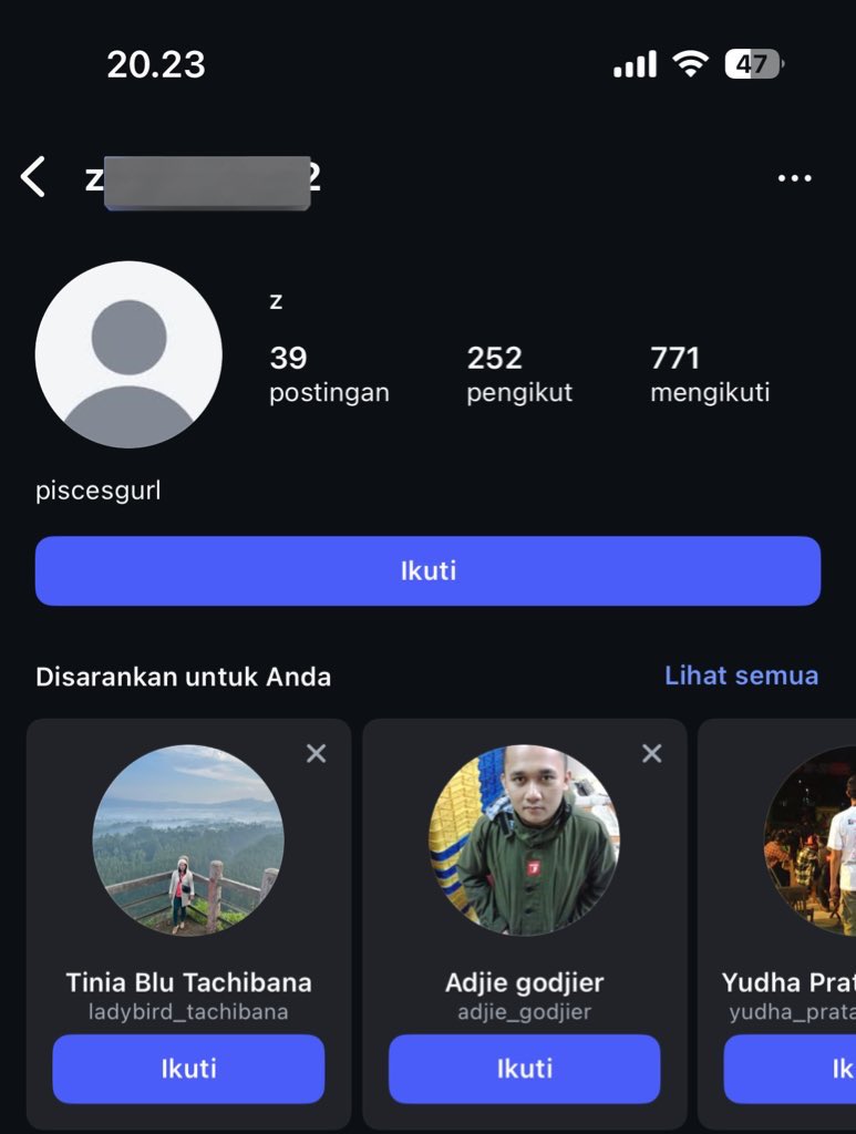 Ga ada Ige nya neng, gue ga punya Ige nya. Sblm nya gue udh liat dan ga ada temen yg sama, cm dia pengikutnya 🤣 pantes Ig story nya caper muluu ni lakik

Sianan banget mbak, diajak ngider doang ritualnya

Sblm kegep                              Setelah kegep