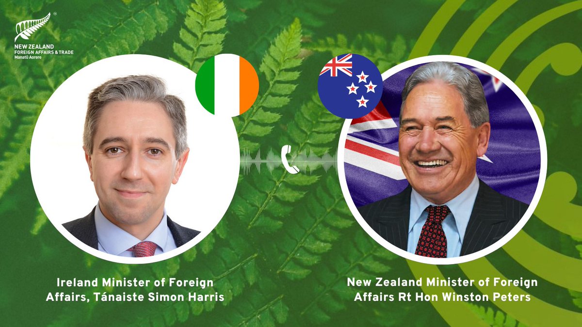 The Minister spoke to Irish Tánaiste (Deputy Prime Minister) and Foreign &amp; Defence Minister Simon Harris this evening.

They discussed the longstanding friendship our nations share, our likemindedness on many international issues, and developments in the Middle East and Europe.