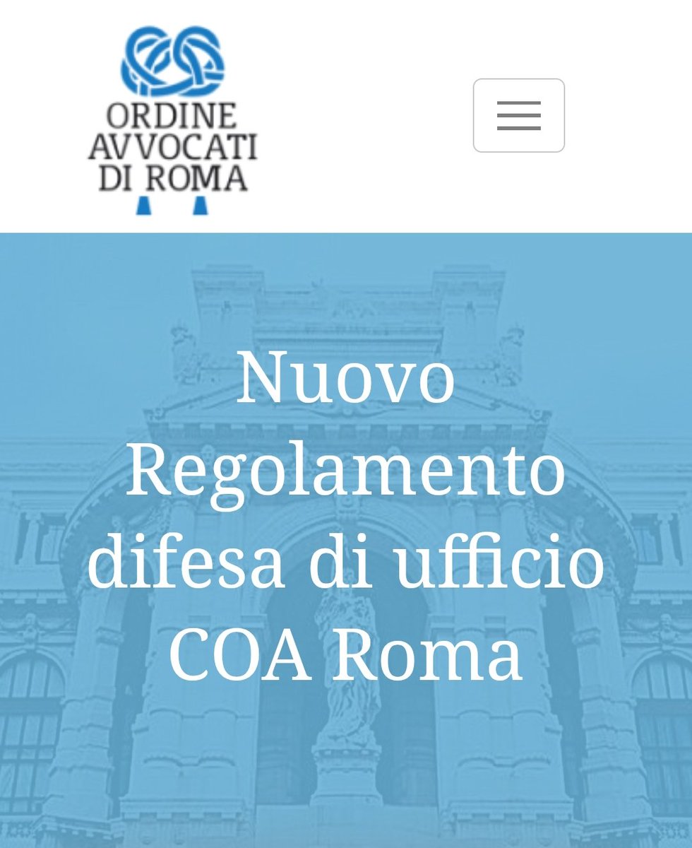 Il #COA di Roma ha approvato il nuovo regolamento per la difesa d'ufficio.
Qui tutti i dettagli 👇🏻
ordineavvocatiroma.it/product/356197…