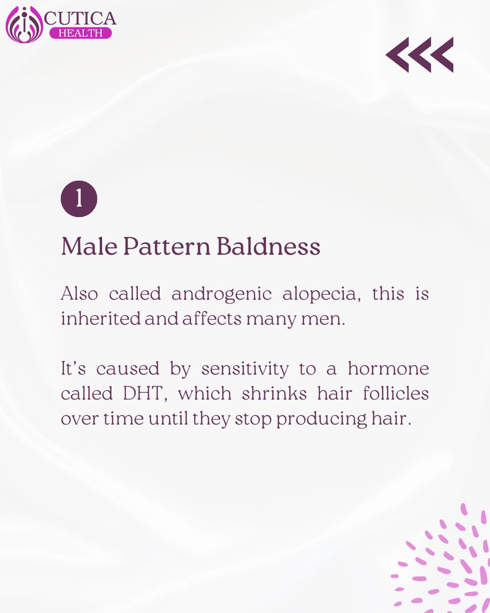 cuticahealth's tweet image. Hair loss in men is more common, and complex - than most people realize. While male pattern baldness is the leading cause, factors like stress, medications, illness, and nutritional deficiencies can also play a role. 

#CUTICAHealth #Health #MensHealth #HairlossInMen