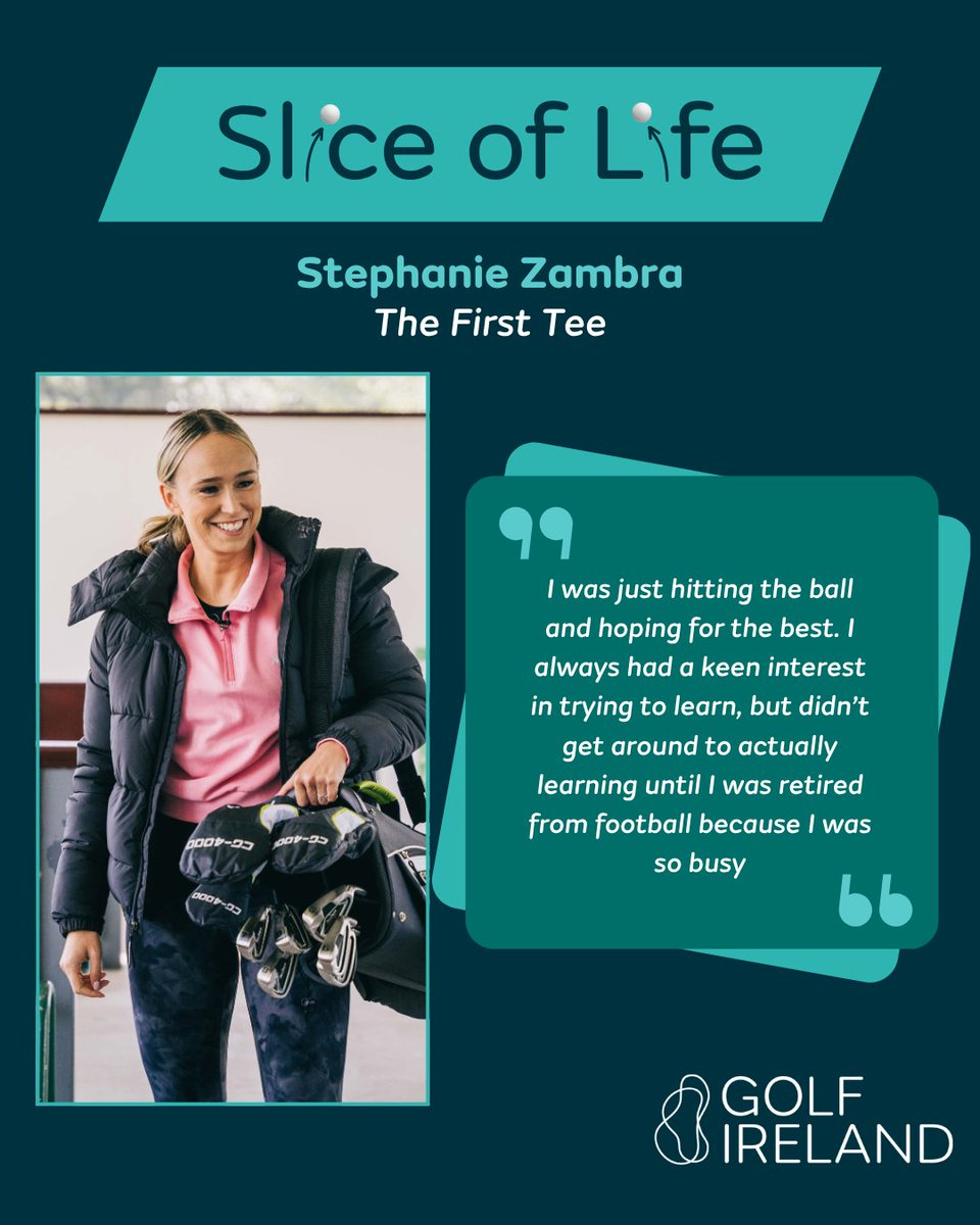 In this week's #SliceOfLife we talked to former Republic of Ireland international footballer, Stephanie Zambra, who is taking part in The First Tee.

Read about it here 👉 golfireland.ie/news-detail?ne…