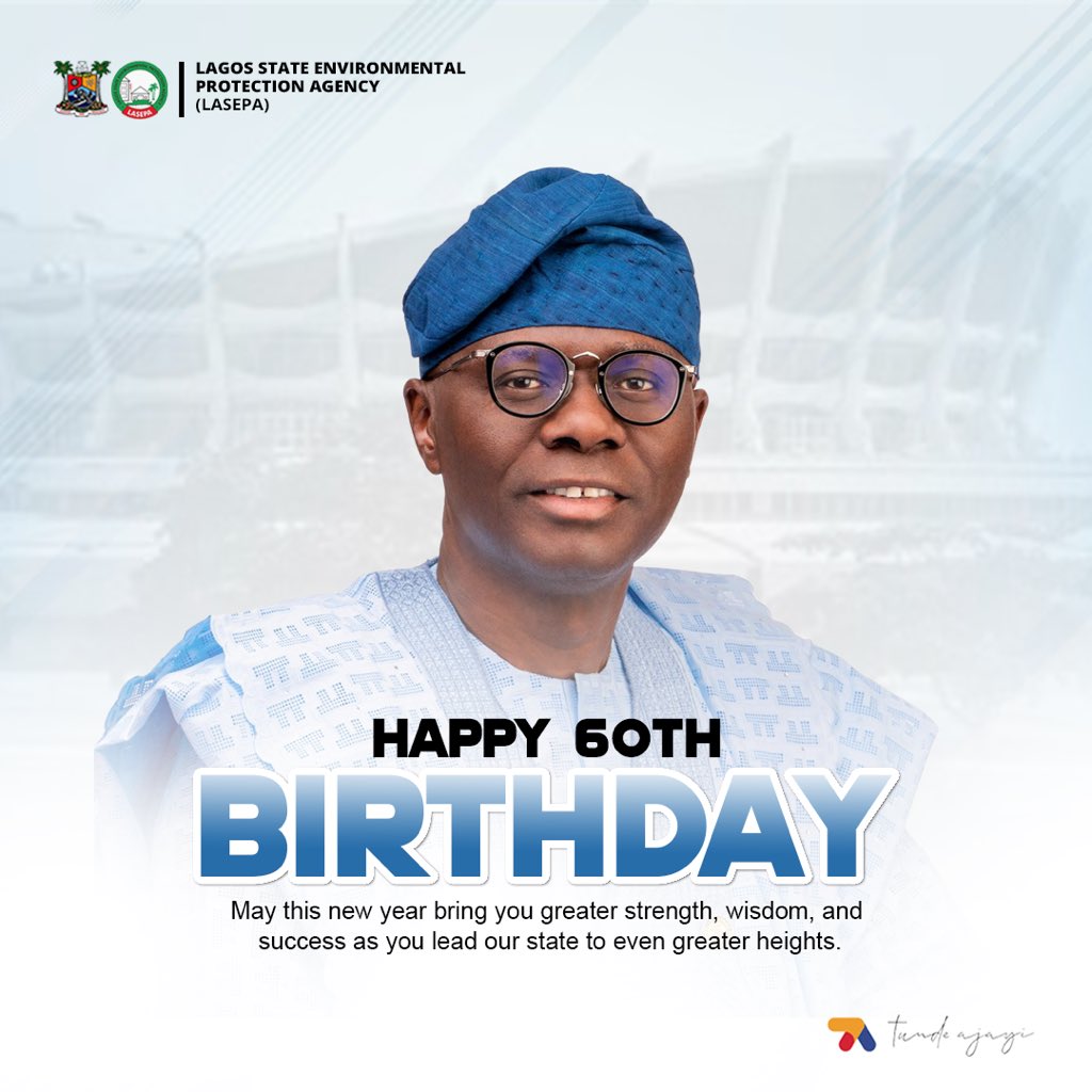 Lagos reflects your steady hands and bold vision.
Thank you for your leadership, your resilience, and your service to our great state.
Happy Birthday, Mr. Governor. Ìgbà ọdún, ọdún kan ní. 
Live Long and Prosper, Your Excellency
<a href="/jidesanwoolu/">Babajide Sanwo-Olu</a>