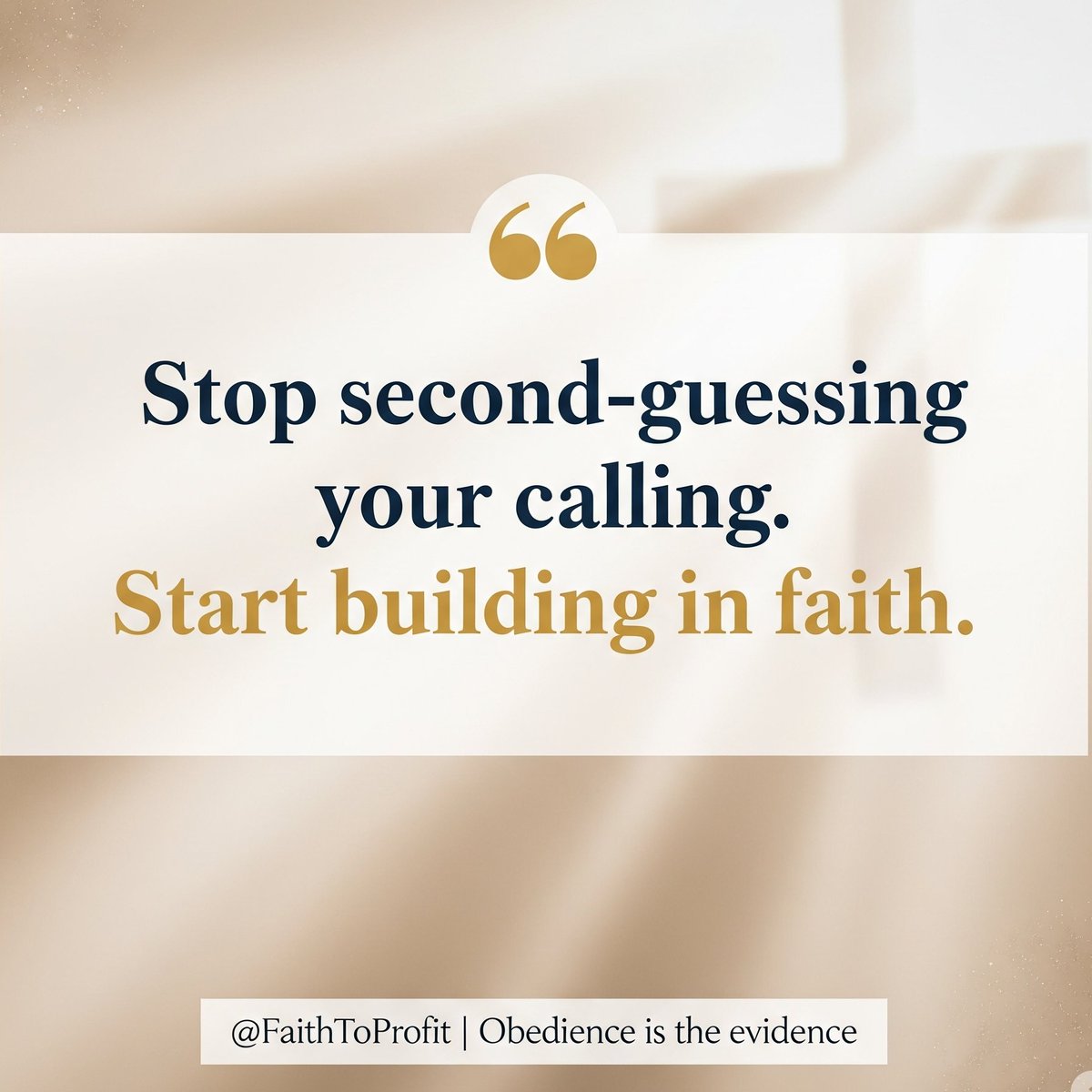 FaithtoProfit's tweet photo. Stop asking if you're "called." You are. The question is: Are you building?
#faith https://t.co/zKLmL4py3L