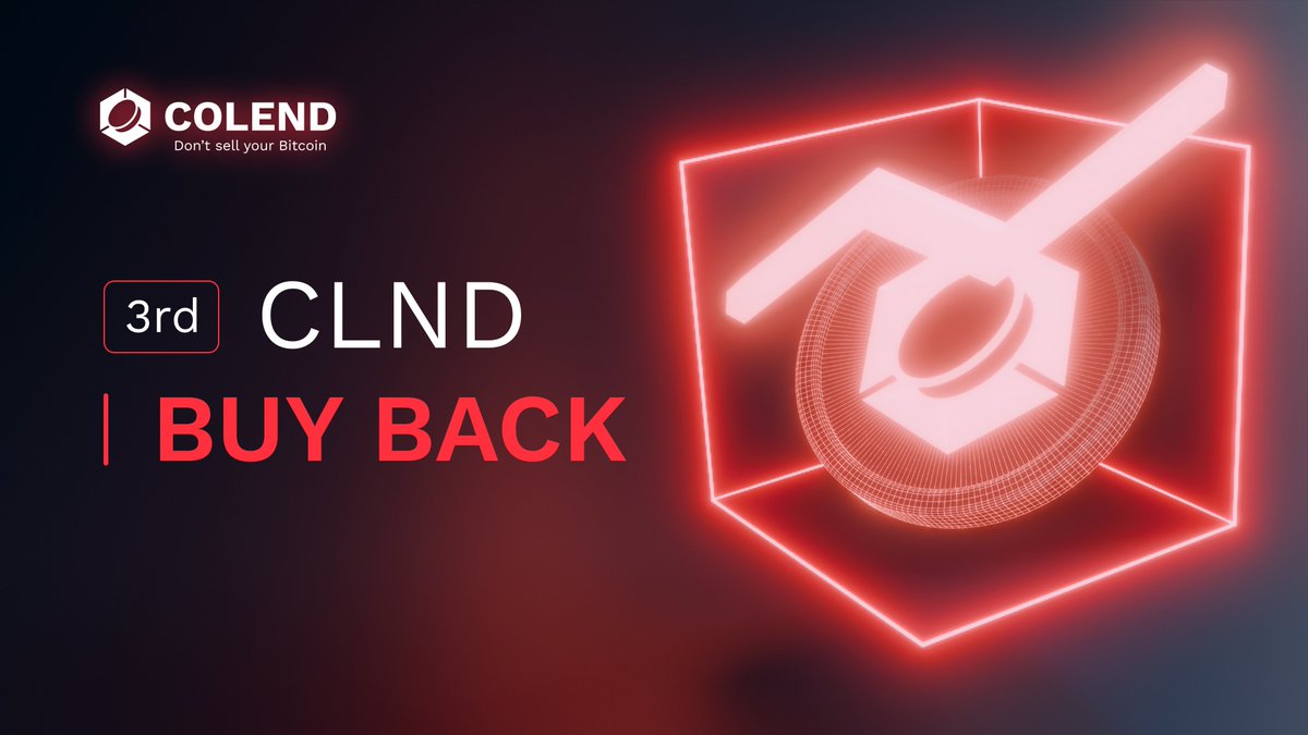 We are pleased to report our monthly BUYBACK is complete✅
A total of 146,209 $CLND 🔴(3.5 % of circulating supply) has just been locked to fortify and secure the protocol. 
🔒 0xf6a5Ae4C9F40B34E36FdaeaBfe99C8D18C2cc22D