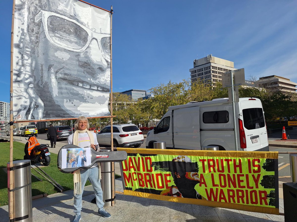 Musician Announcement:

Local Melbourne legend Kevin Bruce has been an amazing supporter of Julian Assange and David McBride <a href="/MurdochCadell/">David McBride</a> over many years. He has travelled with us to Canberra on last minute mercy missions to support Assange and David McBride and often plays out