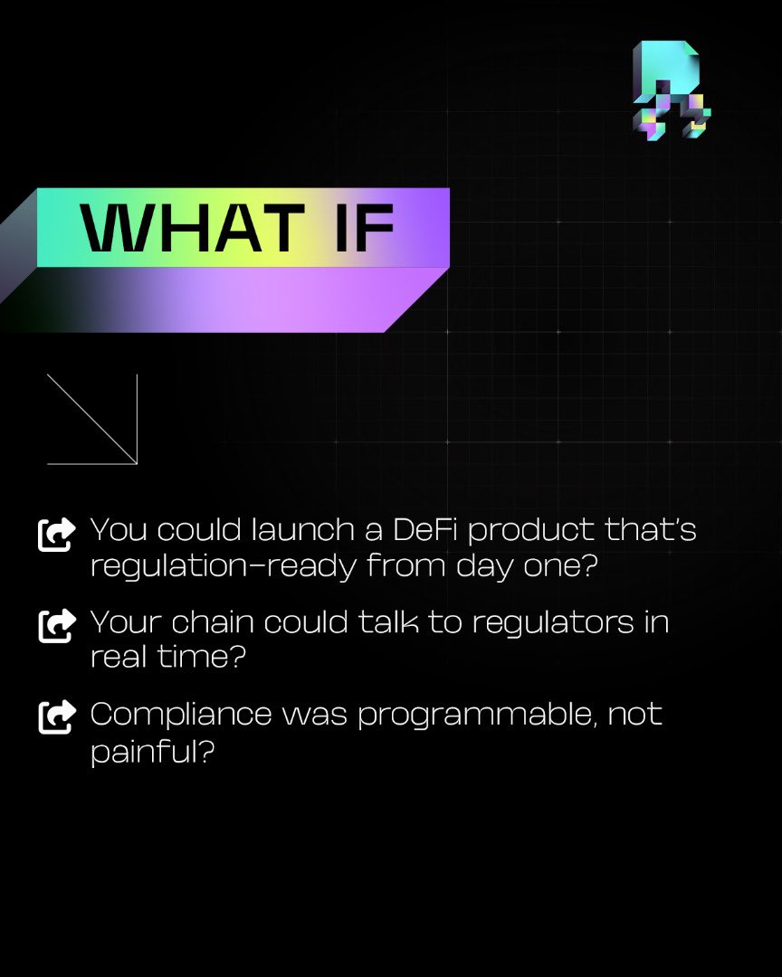 Regblockchain_'s tweet photo. What if compliance wasn't the problem, but the solution?

Regulated Blockchain makes it possible.

Download the whitepaper now. https://t.co/44NqVtRb9U

#RegulatedBlockchain #DeFi #Compliance https://t.co/4mUdADPJ4N
