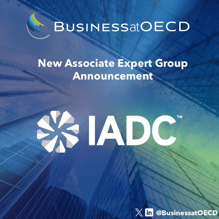 BusinessatOECD's tweet photo. 📣 We are delighted to announce that #IADC has joined our global network as an Associate Expert Group.
IADC is a non-profit trade association that is the global leader in advancing the drilling industry.
🔎 Our network ➡️ https://t.co/6ll0nKh5kj https://t.co/cAXs53VWih