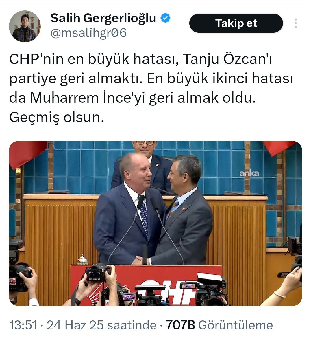 ifkoparan's tweet photo. Muharrem İnce'nin chp'ye gelişinin ne kadar doğru olduğunu buradan anlayabiliriz. Bu ak-demliler ne diyorsa tersi doğrudur. https://t.co/eoMa06kacg