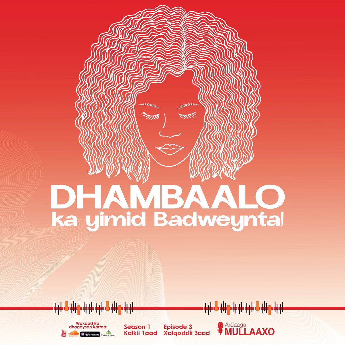 ‘Hurdo ayaan ka soo hambabaray. Soo saro fadhiiso ayaan is idhi balse waan awoodi waayay. Itaal aan kor iskugu soo qaado iguma jiro waayo sagaal cisho waxba ........'

Dhagaysi wacan!

Buzzsprout: buzzsprout.com/admin/2461154/…
Youtube: youtube.com/watch?v=VXg6uC…