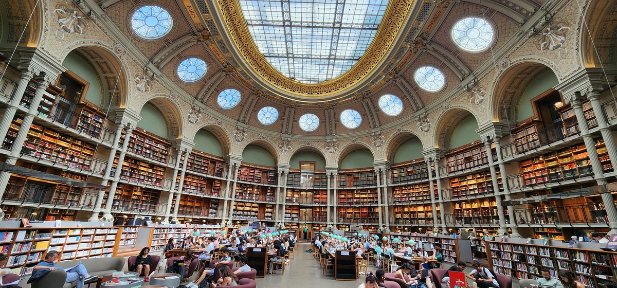 JessicaColleu's tweet image. Study time in Paris in the newly renovated National French Library Richelieu. Magic!