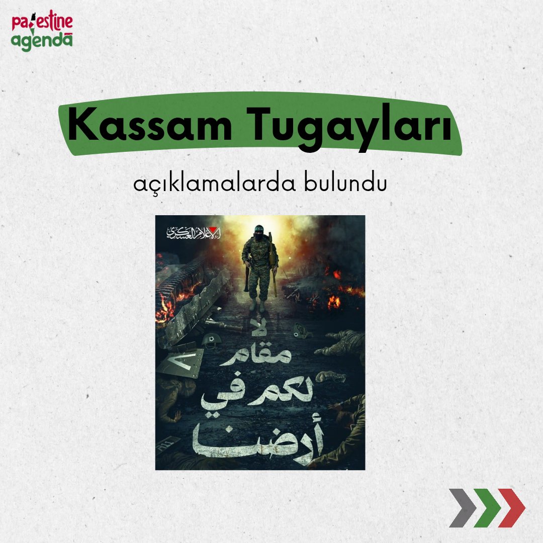PalestinAgenda's tweet photo. Kassam Tugayları açıklamalarda bulundu.

#gazze #direniş #kassam #kassamtugayları #filistin #kudüs #hanyunus #patlama #işgal #Filistinesesver https://t.co/tEMzVJjhVW