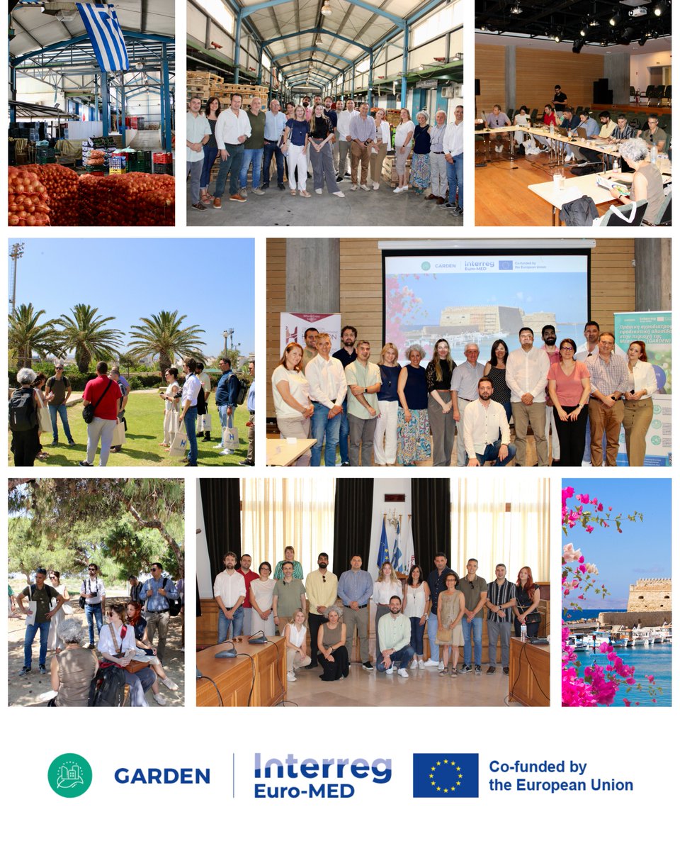 ✅ The 4th #GARDENproject Steering Committee Meeting took place in Heraklion 🇬🇷
Two days of ideas, pilots &amp; collaboration for a greener Mediterranean 🌿
Thanks to LDO Heraklion for the warm hospitality! 💚
#InterregEuroMED #SustainableFood #EUprojects