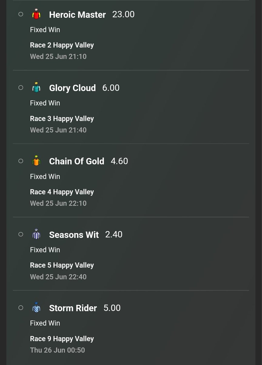 Happy Valley Super Yankee 
Not many meetings left to try to maybe break even for Hong Kong multis 
Hehe