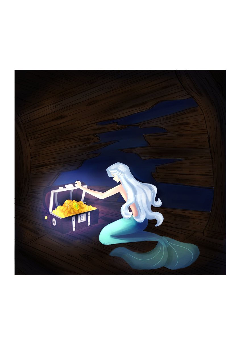 moonlight9722's tweet photo. Mermay. Week 5 
Artifacts 🧭
#mermay #mermay2025 #art #mermaidwithaimoonlight https://t.co/V5dpicXF1H