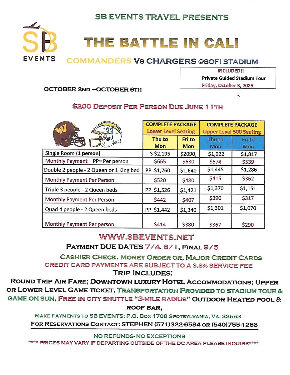 RallyCaptain's tweet image. I have limited availability on both of these great trips. Join us , you'll be a fan for life!!!
sbevents.net