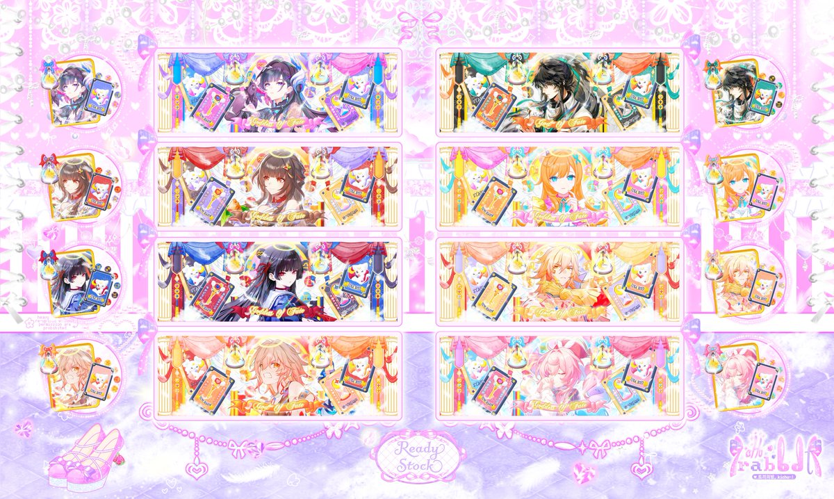 halo! ini untuk preview ready stock malem ini ya <3  ( ada 36 jadinya ). kalau ada yg mau di-tag boleh komen aja dan kalau ada yg ga aman kabarin kichu lewat DM ya!  detail jadwal rs cek ALT 🤍🌸.