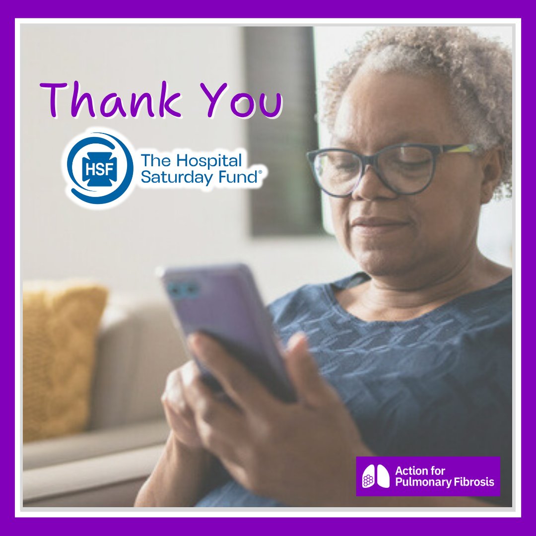 Action for Pulmonary Fibrosis (@actionpfcharity) on Twitter photo We're so grateful to <a href="/HSFCharity/">HSF Charity</a> for their generous grant towards our Support Line. With demand rising and queries becoming more complex, this funding helps us be there for more people affected by pulmonary fibrosis - when they need us most. Thank you! We're so grateful to <a href="/HSFCharity/">HSF Charity</a> for their generous grant towards our Support Line. With demand rising and queries becoming more complex, this funding helps us be there for more people affected by pulmonary fibrosis - when they need us most. Thank you!