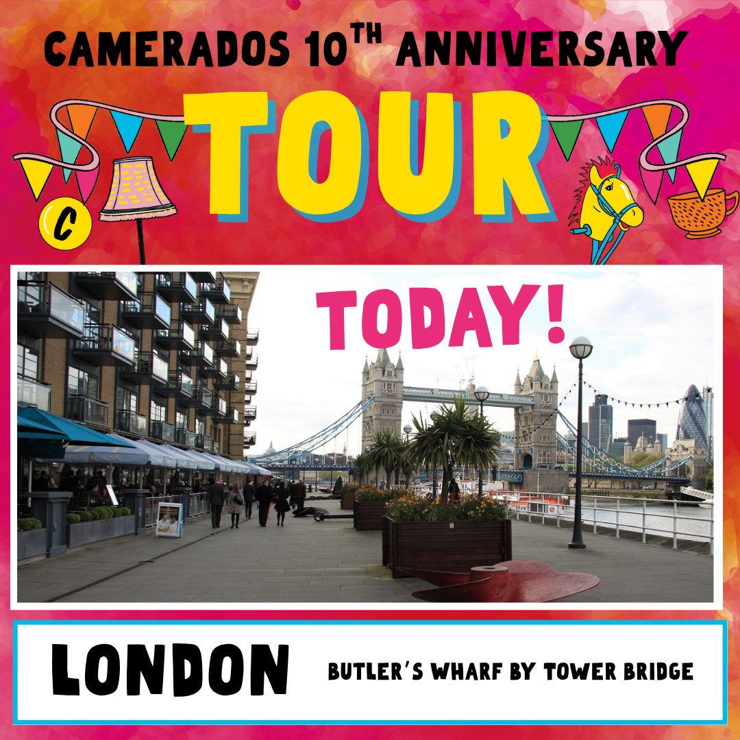 It's Day 3 of the #CameradosIs10 tour, and we're heading to LONDON today! So, if you are near Butler's Wharf by Tower Bridge, come down and celebrate 10 years of #Camerados with us? There may even be some cake left if you're quick 😅🥳
#WeAreCamerados
