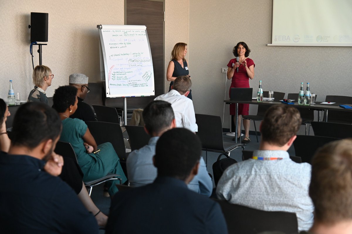 IUCNClimateTeam's tweet image. 🌿 Scaling #EcosystemBasedAdaptation takes more than tools—it takes a mindset shift.

At EbA Knowledge Day 2025, the call was clear:

🤝 Partner long-term
💡 Centre people &amp;amp; culture
📊 Bridge research &amp;amp; policy
💰 Unlock innovative finance
🔗 shorturl.at/sHSWA

#SB62