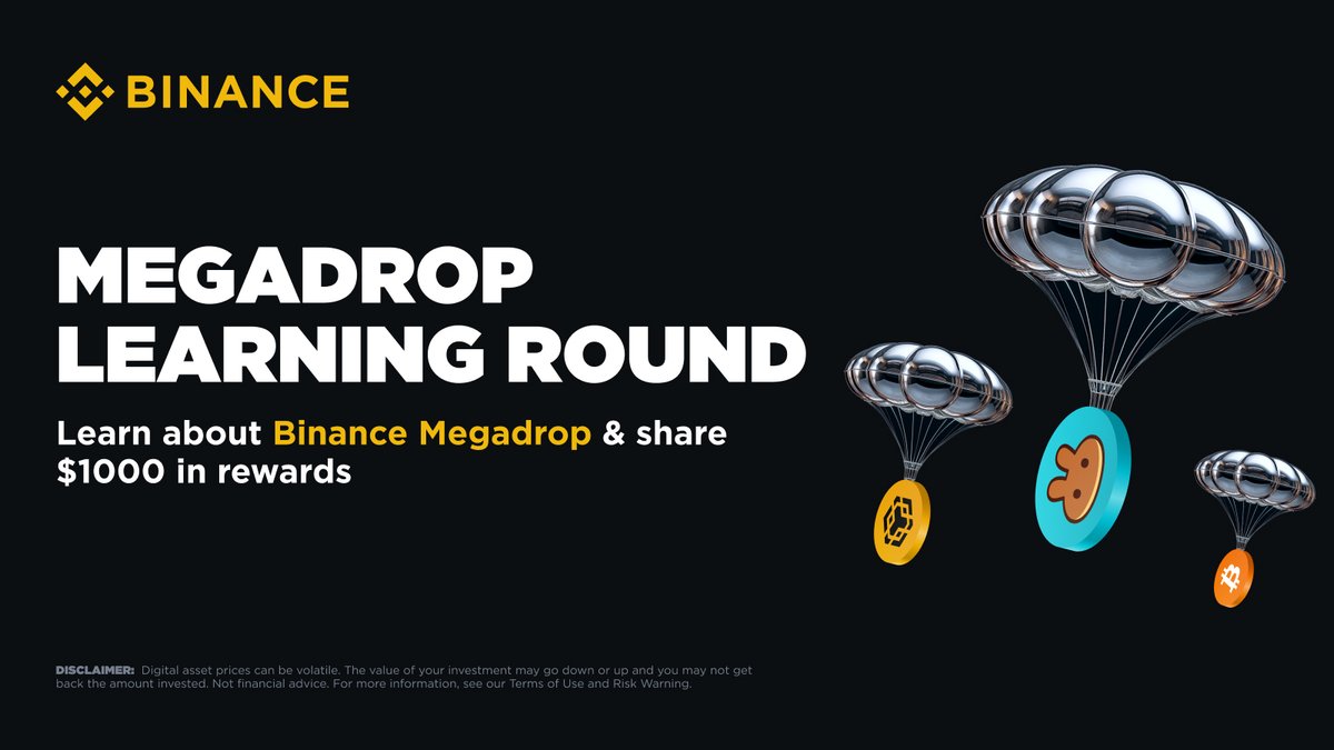 Binance Africa (@binanceafrica) on Twitter photo The #Binance Megadrop Learning round is here 🥳
Stand a chance to share 1000 $USDC in token vouchers 👉 100 winners
To enter:
🔸Repost & Follow <a href="/BinanceAfrica/">Binance Africa</a>
🔸Retweet the daily posts shared using #MyBinanceMegadrop
🔸Participate in the final quiz on July 2nd. The #Binance Megadrop Learning round is here 🥳
Stand a chance to share 1000 $USDC in token vouchers 👉 100 winners
To enter:
🔸Repost & Follow <a href="/BinanceAfrica/">Binance Africa</a>
🔸Retweet the daily posts shared using #MyBinanceMegadrop
🔸Participate in the final quiz on July 2nd.