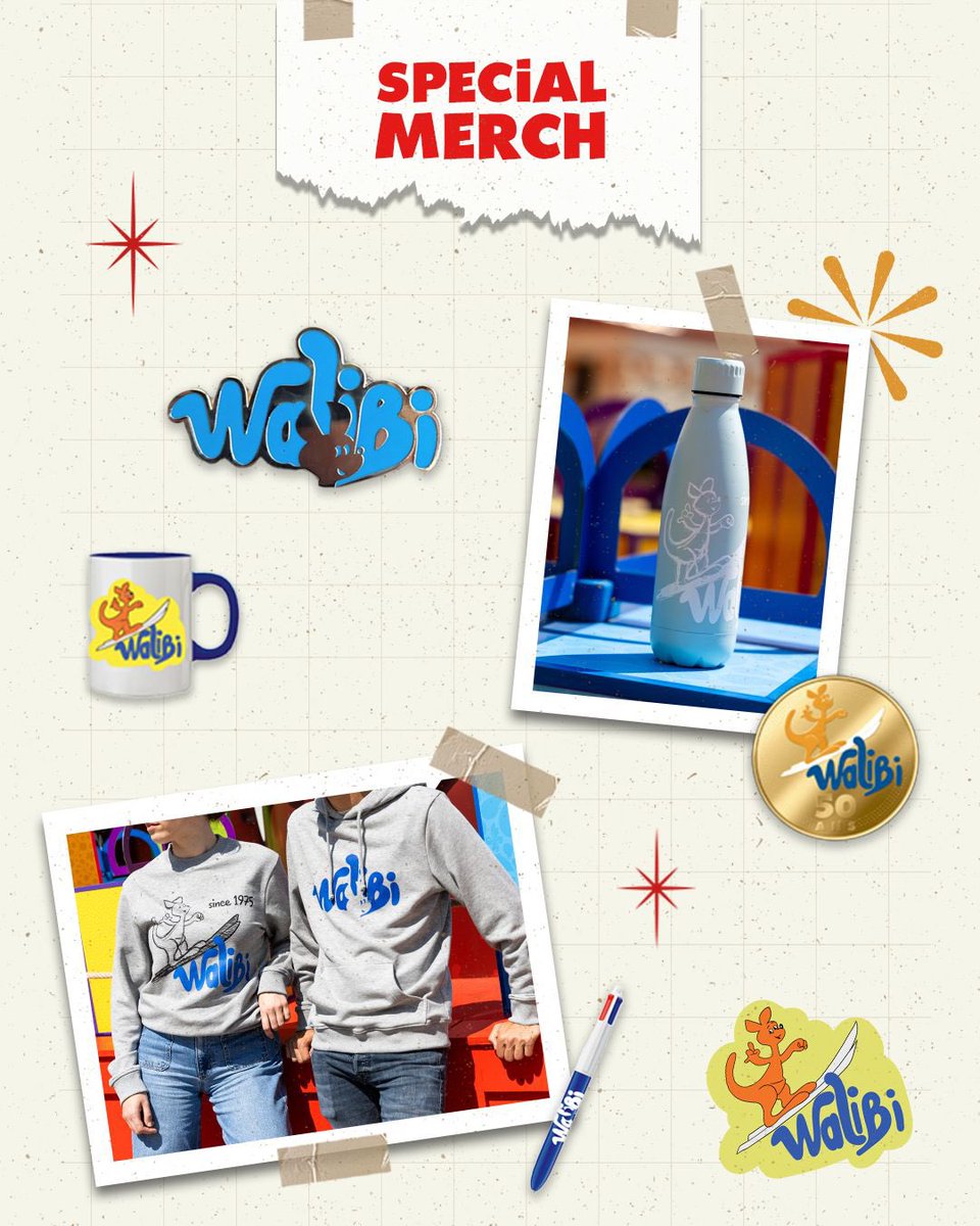 🎉 Walibi Belgium fête ses 50 ans… jusque dans ses boutiques ! Dès juillet, une collection spéciale d’objets collectors rend hommage à l’histoire du parc et à sa mascotte culte. 

Des souvenirs à garder ou à offrir à ceux qui ont grandi avec Walibi !

#WalibiBelgium #50ans