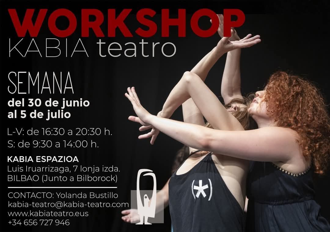 🌓WORKSHOP KABIA TEATRO 2024🌓

[EU]
📣 Quedan plazas!
[ES]
📣 Lekuak badira!

🎨: Oskar Luko
📷: Olga Ruiz