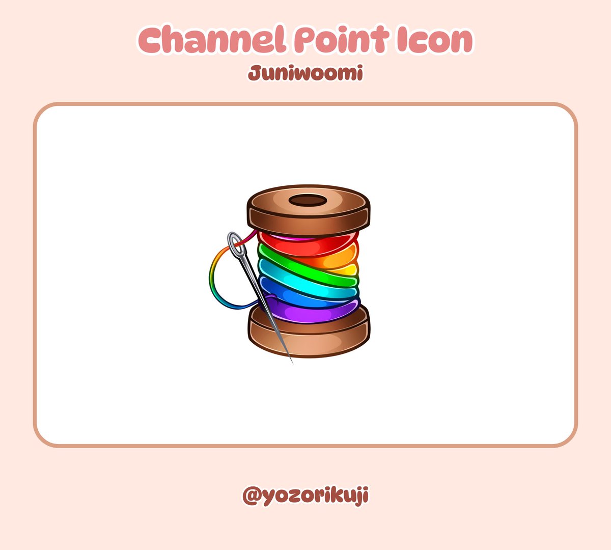 yozorikujii's tweet photo. Channel Point Icon for @JuniwoomiVT 🪡🧵
Thank you once again for your trust in my work!
#VGenComm #ChannelPoint #CustomChannelPointIcon #CustomBadge https://t.co/ou8EZEF94r