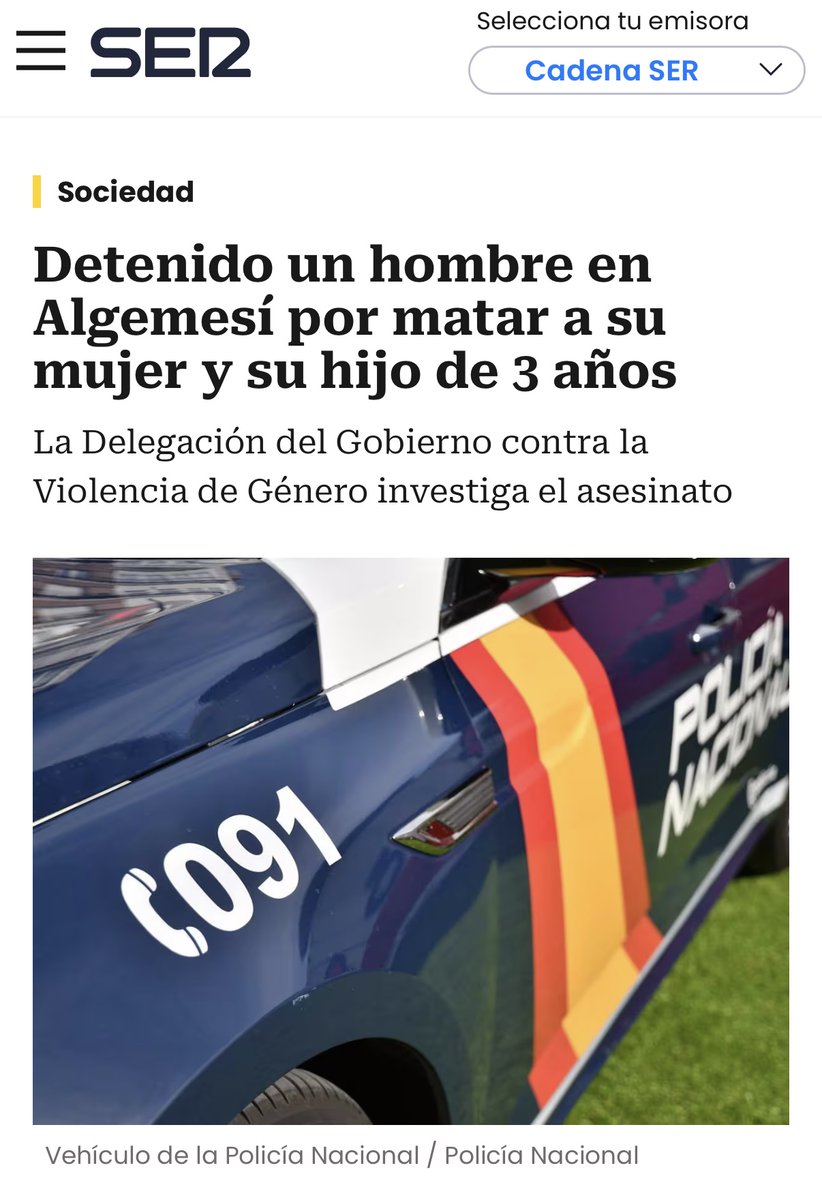 Consternada per l’assassinat d’una dona i del seu fill de 3 anys a Algemesí.

La meua condemna més rotunda i tot el meu suport a la família i a les persones pròximes.

La violència masclista i vicària ens colpeja com a societat. Ni un pas enrere en la lluita feminista.