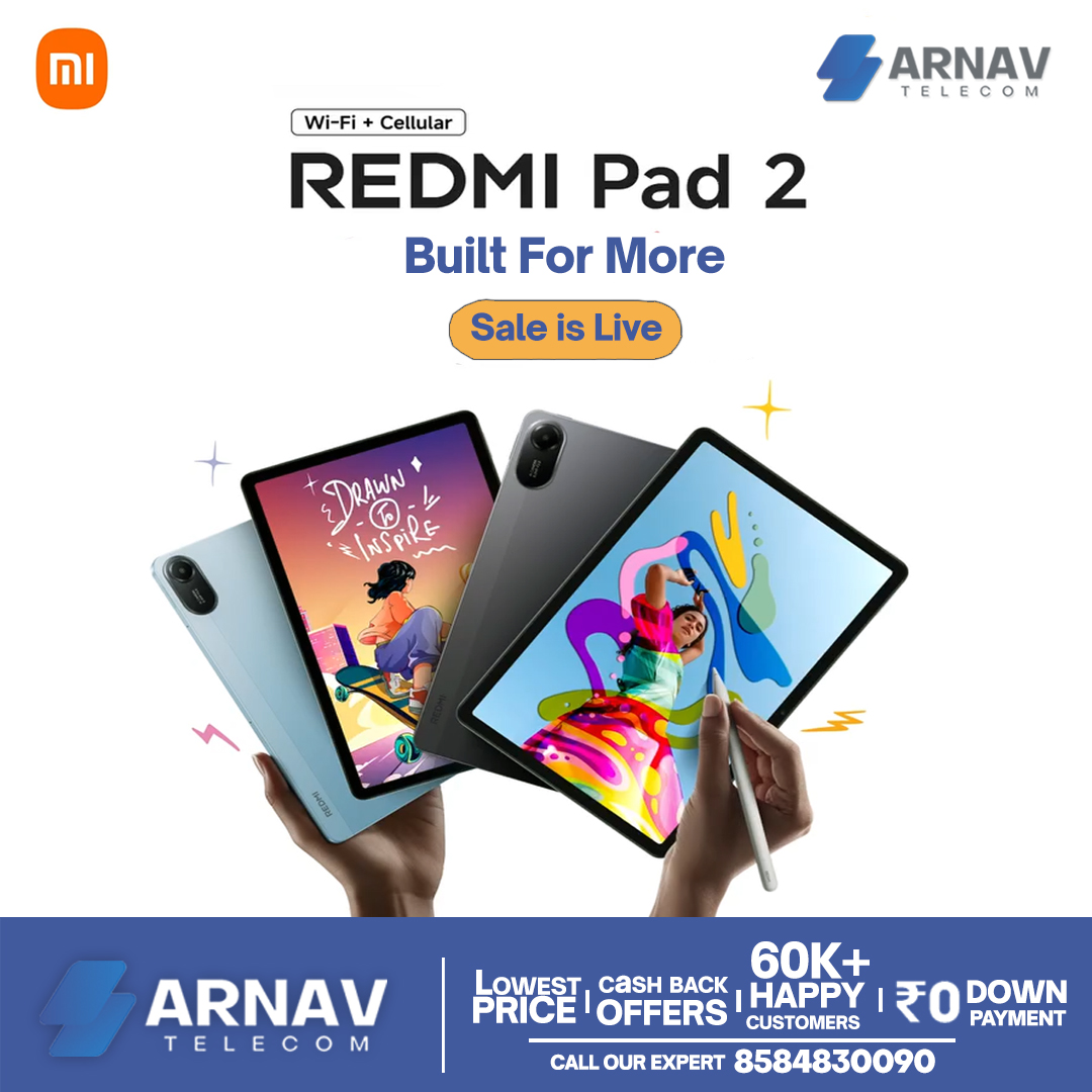 ArnavTelecom's tweet image. SALE IS LIVE! Redmi Pad 2 at ROCK-BOTTOM Price - Run Before Stock Ends! 🏃‍♂️💨

#RedmiPad2 #TabletSale #BudgetTech #FlashSale #GadgetDeals #arnavtelecom