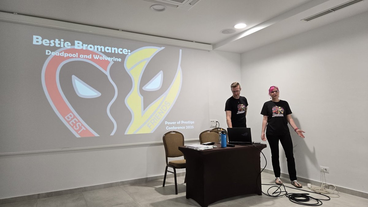 At Day 2 of #PoP25 and can't wait to hear Patrick Munnelly and Tanya Cook present their paper 'Bestie Bromance: Deadwood and Wolverine'